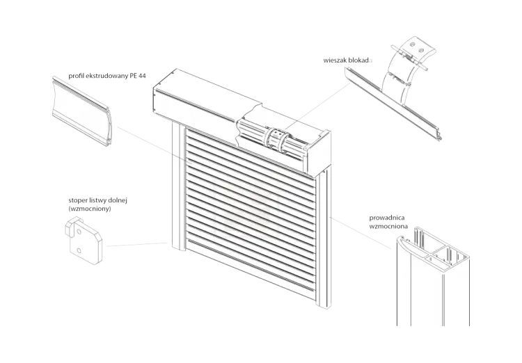 rolety antywlamaniowe rysunek budowy rolet